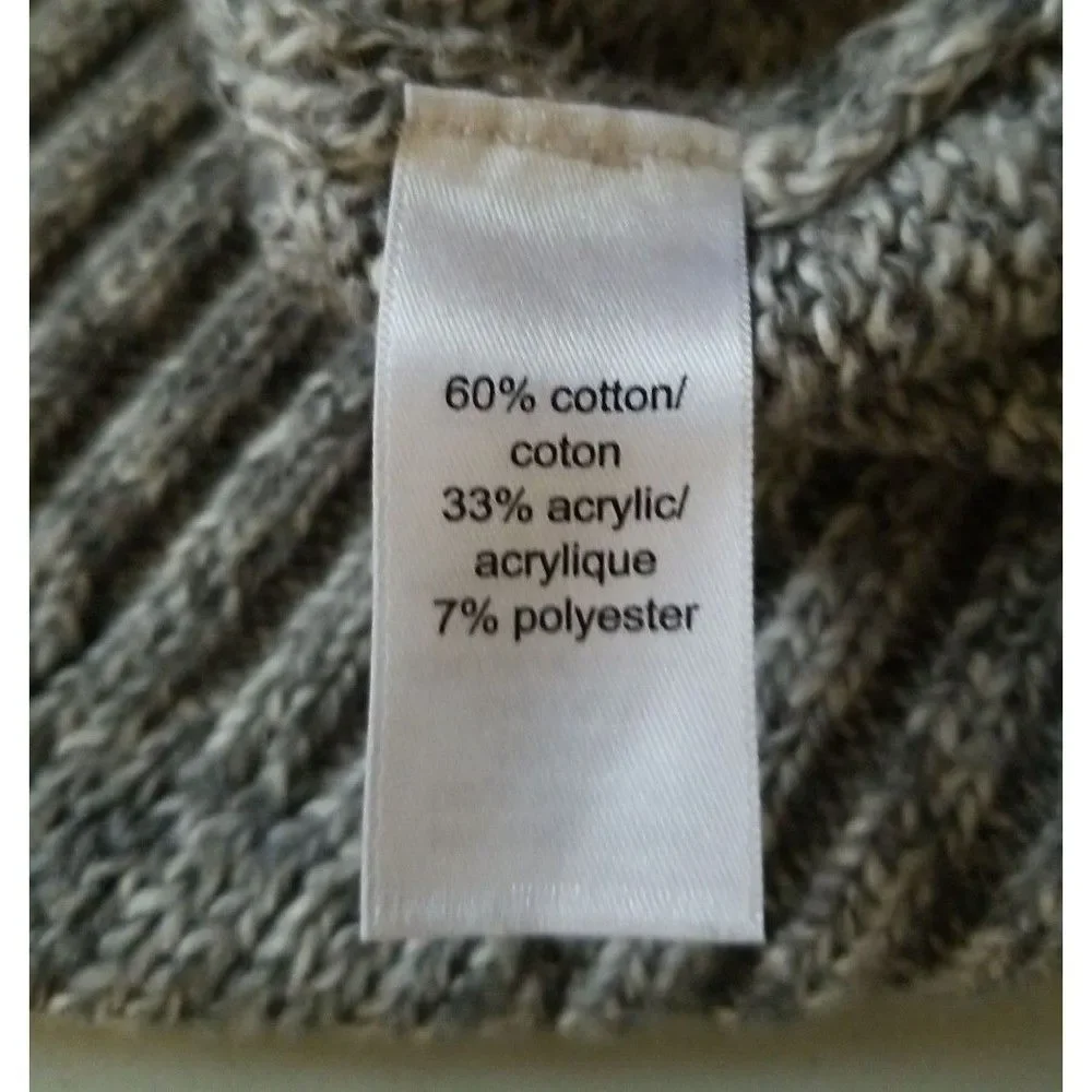Maurices Sweater Womens Size Medium Gray Yellow Geometric Print Pullover